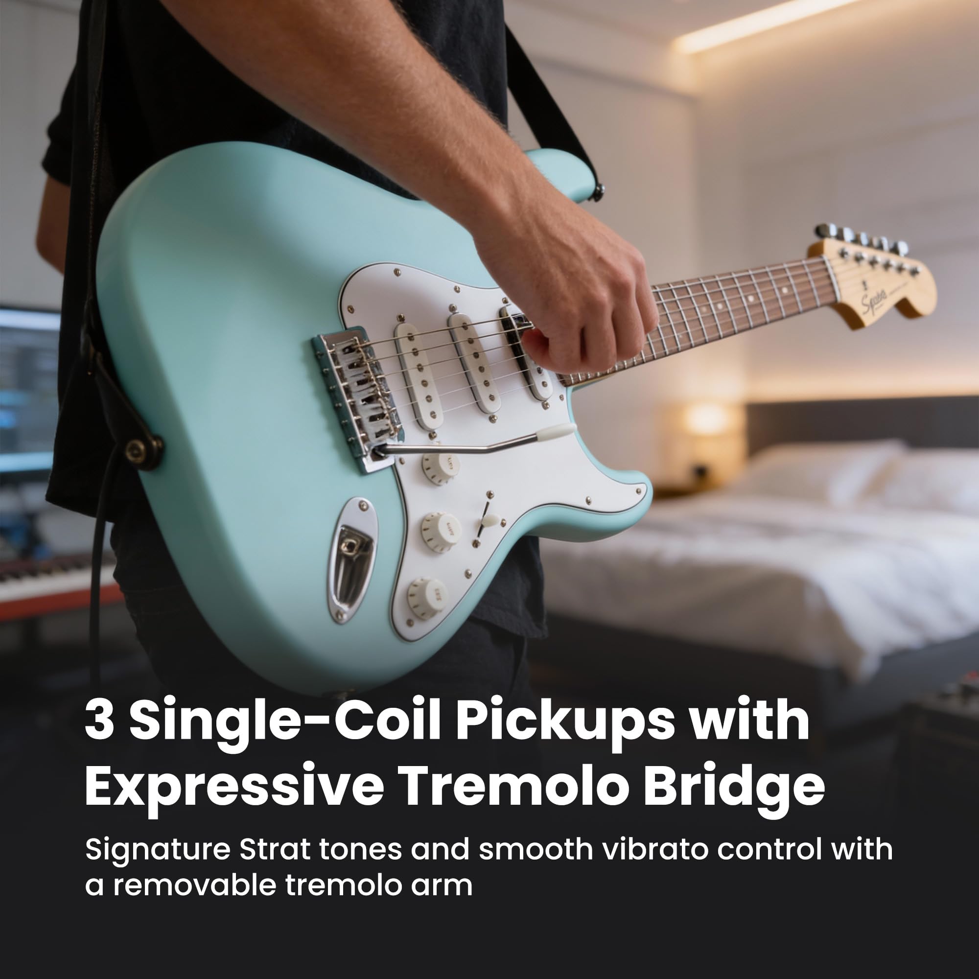 Amazon | Fender Squier Stratocaster エレキギター - ダフネブルー